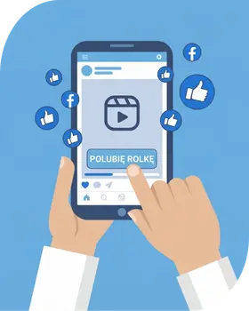 Polubienie rolki na Facebook